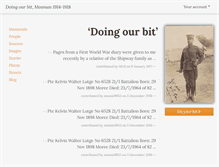 Tablet Screenshot of mosman1914-1918.net
